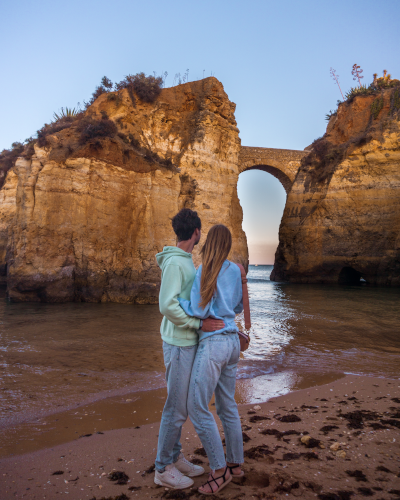 Praia dos Estudantes in the Algarve, Portugal