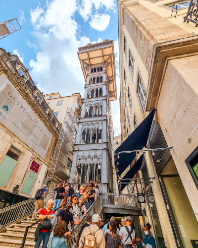 The Santa Justa Lift in Lisbon, Portugal