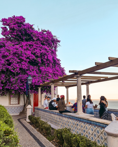 Miradouro de Santa Luzia in Lisbon, Portugal