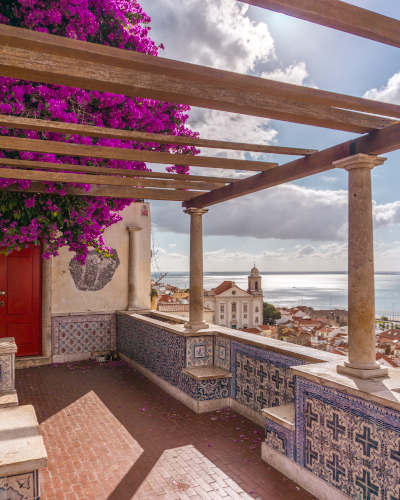 Miradouro de Santa Luzia in Lisbon, Portugal