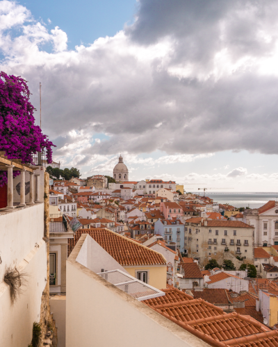 Miradouro de Santa Luzia in Lisbon, Portugal