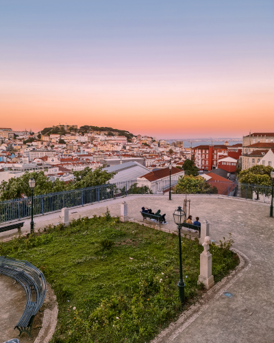 Miradouro de São Pedro de Alcântara in Lisbon, Portugal