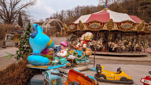 Abandoned theme park Yongma Land in Seoul, Korea