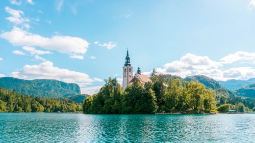 Bled Island in Slovenia