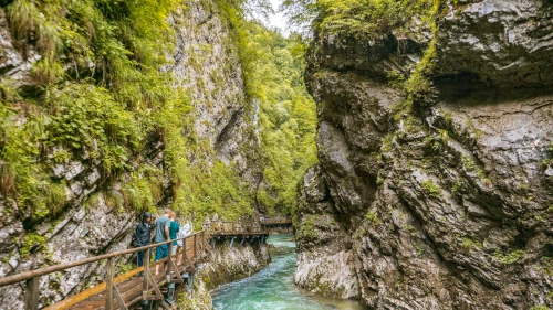 Vintgar Gorge near Lake Bled in Slovenia