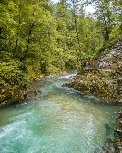 Vintgar Gorge near Lake Bled in Slovenia