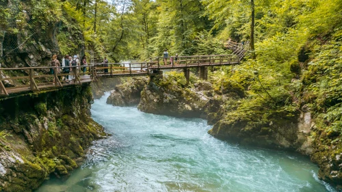 Vintgar Gorge near Lake Bled in Slovenia