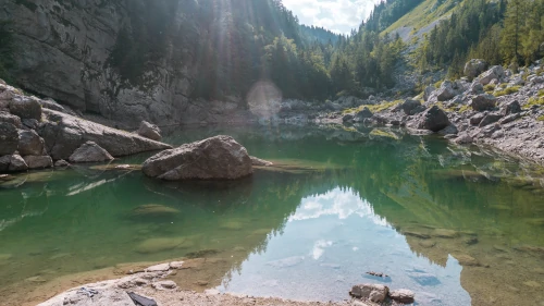 Črno Jezero in Triglav National Park, Slovenia