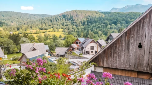 View of Stara Fuzina at Lake Bohinj, Slovenia