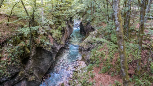 Mostnica Gorge near Lake Bohinj in Slovenia