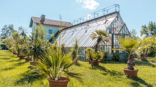 Glasshouse in Tivoli Park, Ljubljana, Slovenia