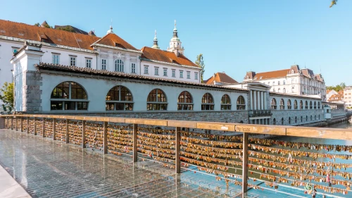 Butchers' Bridge in Ljubljana, Slovenia