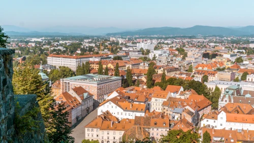 View from the Ljubljana Castle in Slovenia