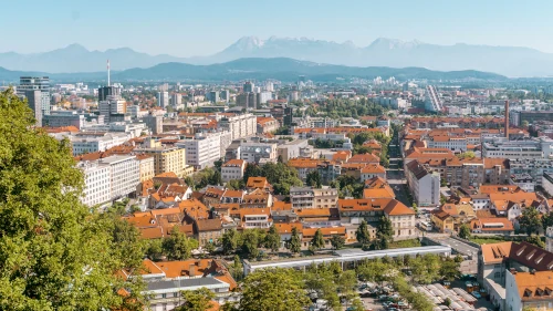 View from the Ljubljana Castle in Slovenia