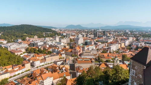 View from the Ljubljana Castle in Slovenia