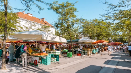 Central Market in Ljubljana, Slovenia