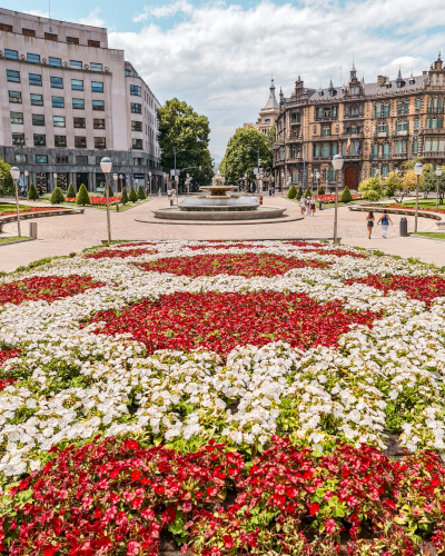 Federico Moyúa Plaza in Bilbao, Spain