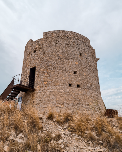 Montgó Tower in l'Escala, Costa Brava Spain