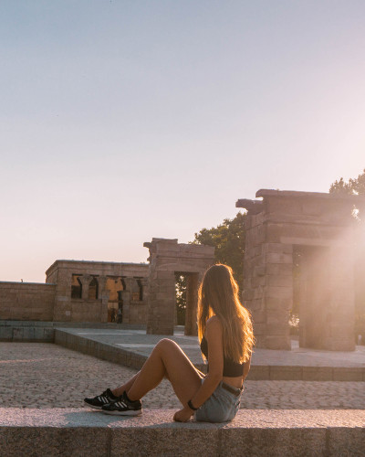Instagrammable Place Temple of Debod in Madrid, Spain