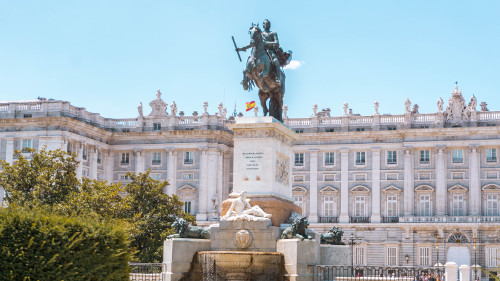 Plaza de Oriente in Madrid, Spain