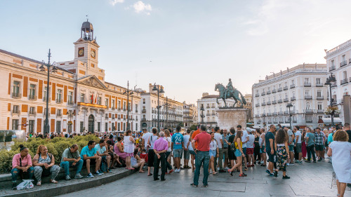 Puerta del Sol in Madrid, Spain