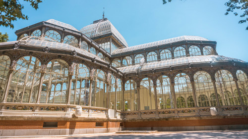 Crystal Palace in Retiro Park, Madrid, Spain