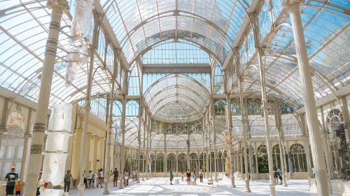 Crystal Palace in Retiro Park, Madrid, Spain