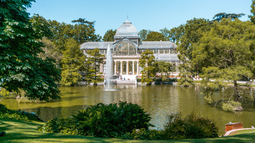 Crystal Palace in Retiro Park, Madrid, Spain