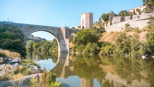 Alcantara Bridge in Toledo, Spain