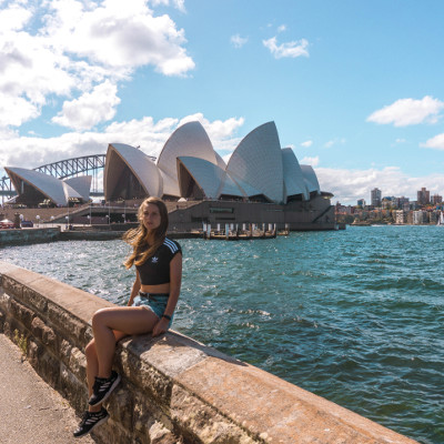 Sydney Opera House from the Royal Botanic Garden in Sydney, Australia