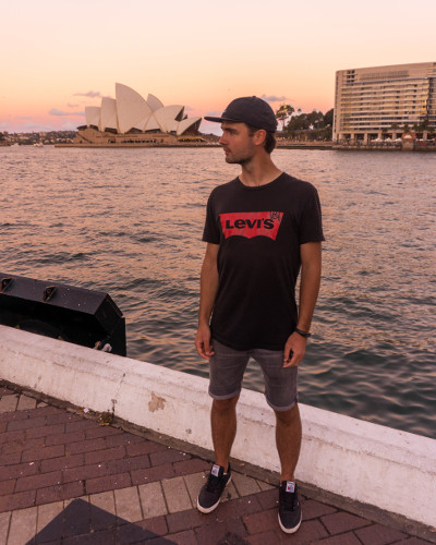 Sunset at the Sydney Opera House from the Overseas Passenger Terminal, Australia