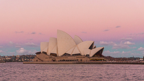 Sunset at the Sydney Opera House from the Overseas Passenger Terminal, Australia