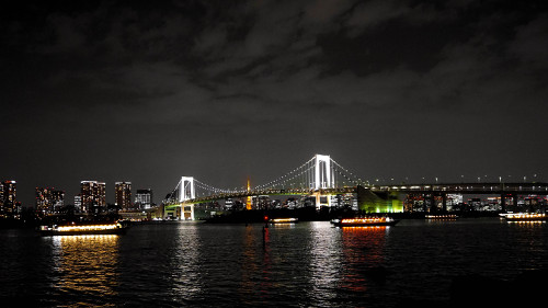 Rainbow Bridge in Tokyo, Japan