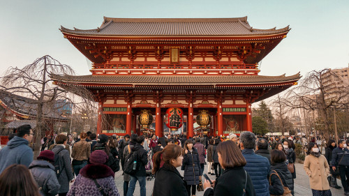 The Senso-ji temple in Tokyo, Japan